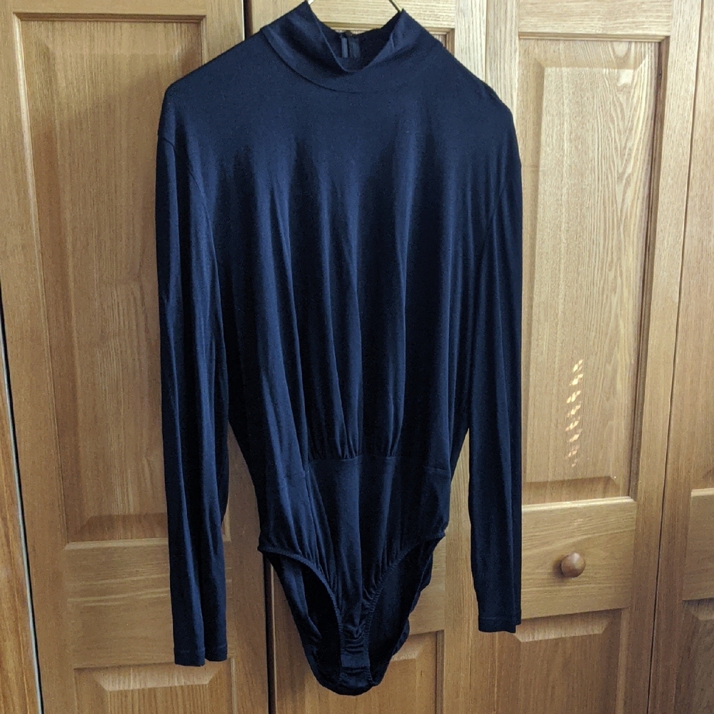 Escada Black Silk Bodysuit 100% Silk size 44